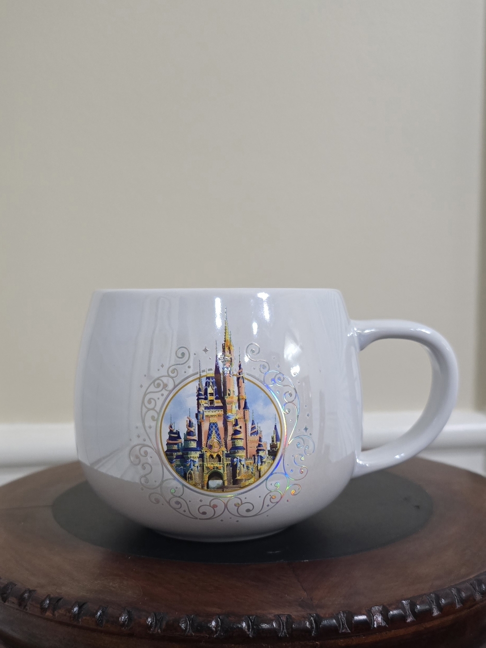 Walt Diesny World 50 White Ceramic Castle Accent Coffee Mug